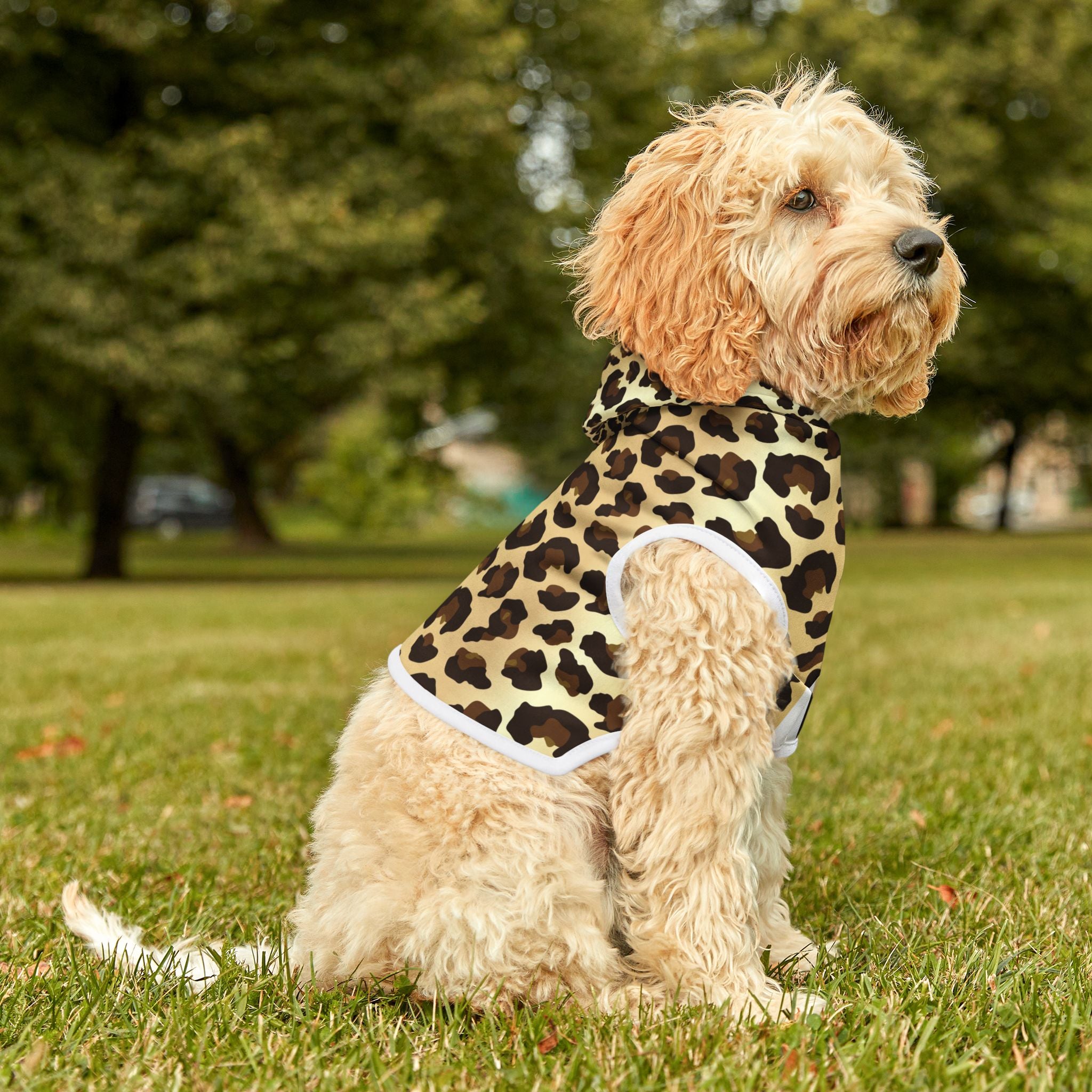 Stylish Leopard Print Pet Hoodie, Cozy Dog Sweater, Cute Cat Outfit, Perfect for Pet Owners, Gifts for Animal Lovers, Pet Fashion