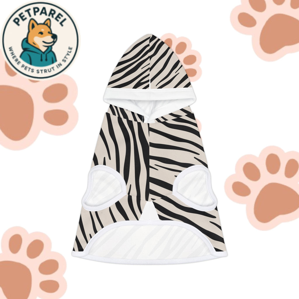 Zebra Print Pet Hoodie, Stylish Dog Sweater for Cold Weather, Cute Animal Apparel, Perfect for Pets, Pet Gift for Holidays