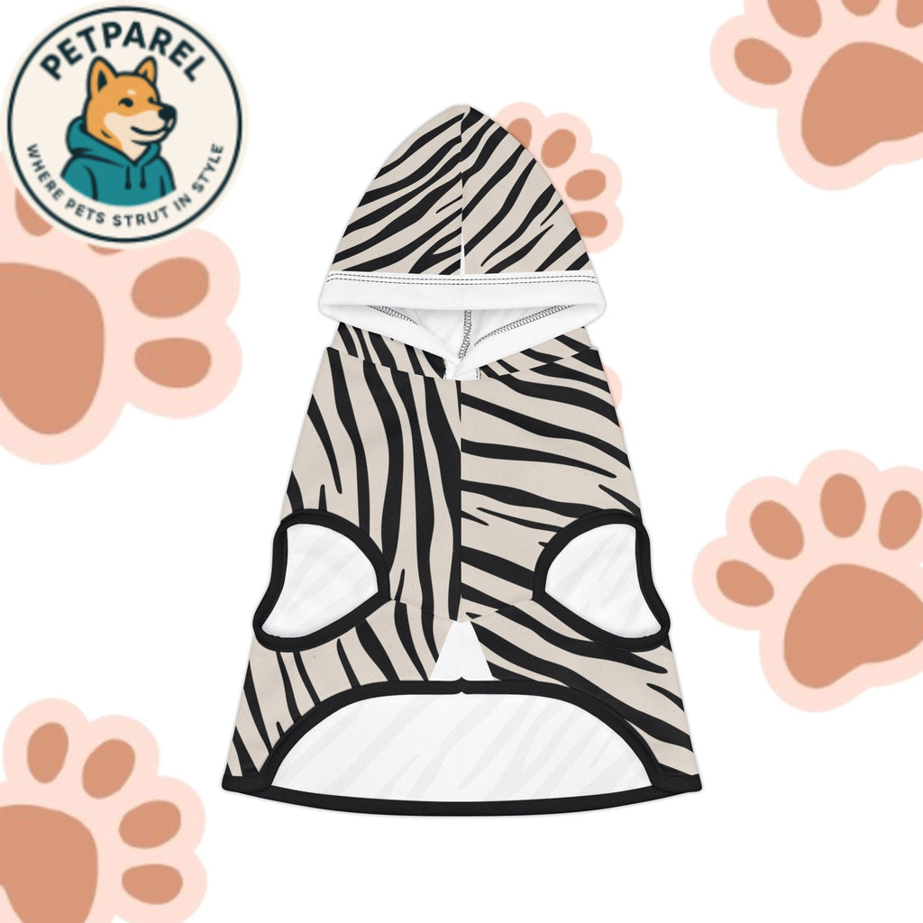 Zebra Print Pet Hoodie, Stylish Dog Sweater for Cold Weather, Cute Animal Apparel, Perfect for Pets, Pet Gift for Holidays