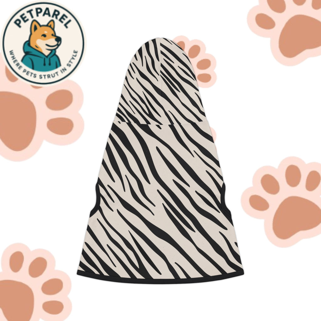 Zebra Print Pet Hoodie, Stylish Dog Sweater for Cold Weather, Cute Animal Apparel, Perfect for Pets, Pet Gift for Holidays