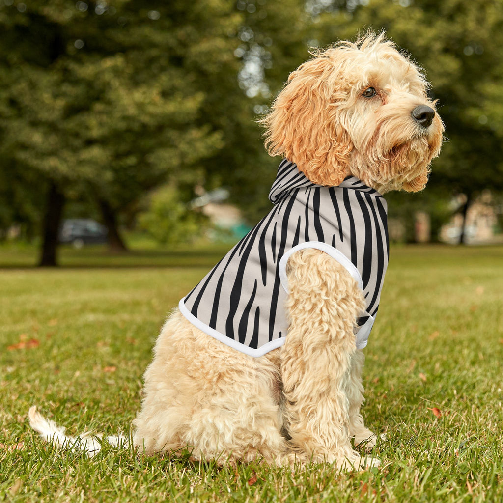 Zebra Print Pet Hoodie, Stylish Dog Sweater for Cold Weather, Cute Animal Apparel, Perfect for Pets, Pet Gift for Holidays