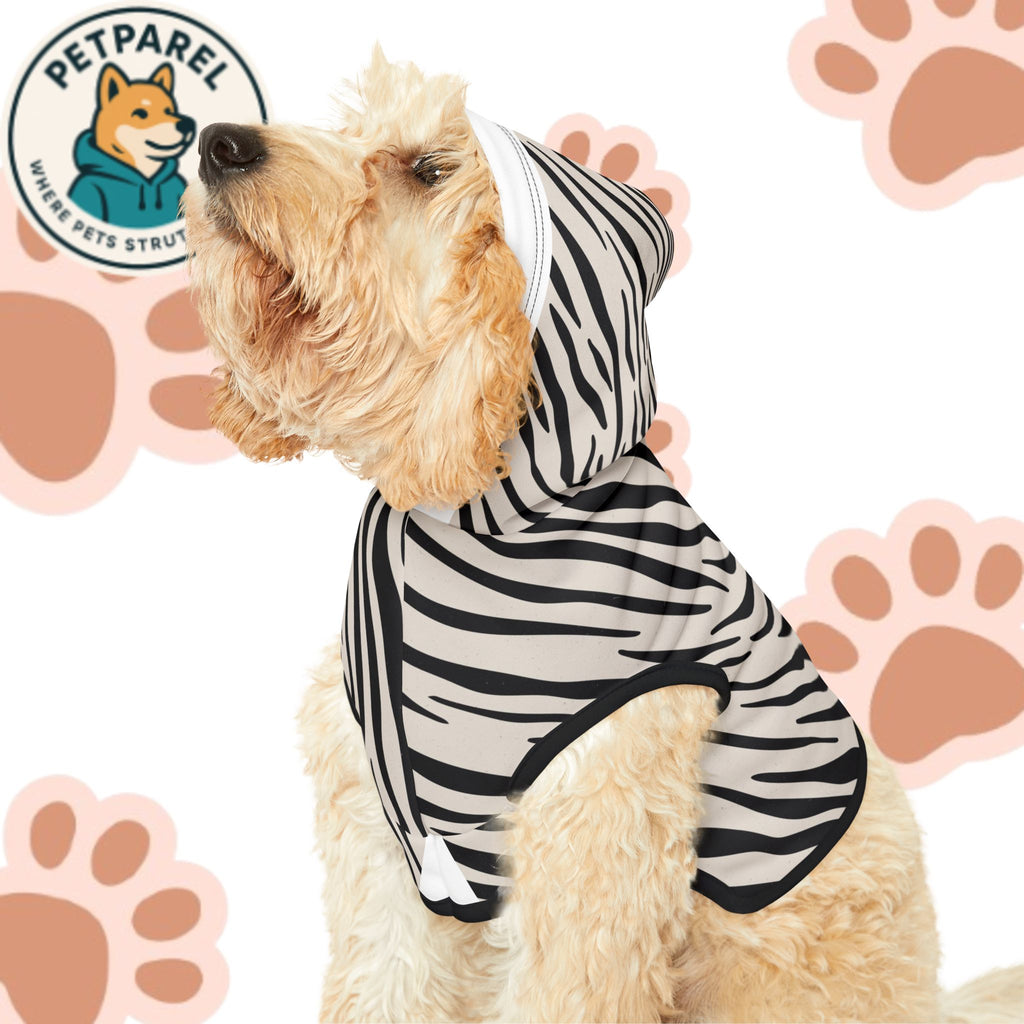 Zebra Print Pet Hoodie, Stylish Dog Sweater for Cold Weather, Cute Animal Apparel, Perfect for Pets, Pet Gift for Holidays