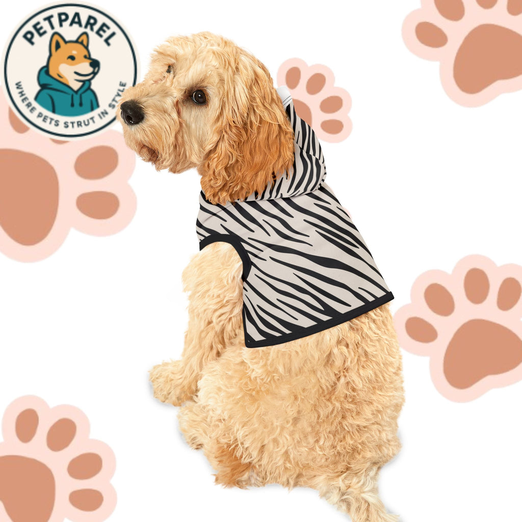 Zebra Print Pet Hoodie, Stylish Dog Sweater for Cold Weather, Cute Animal Apparel, Perfect for Pets, Pet Gift for Holidays