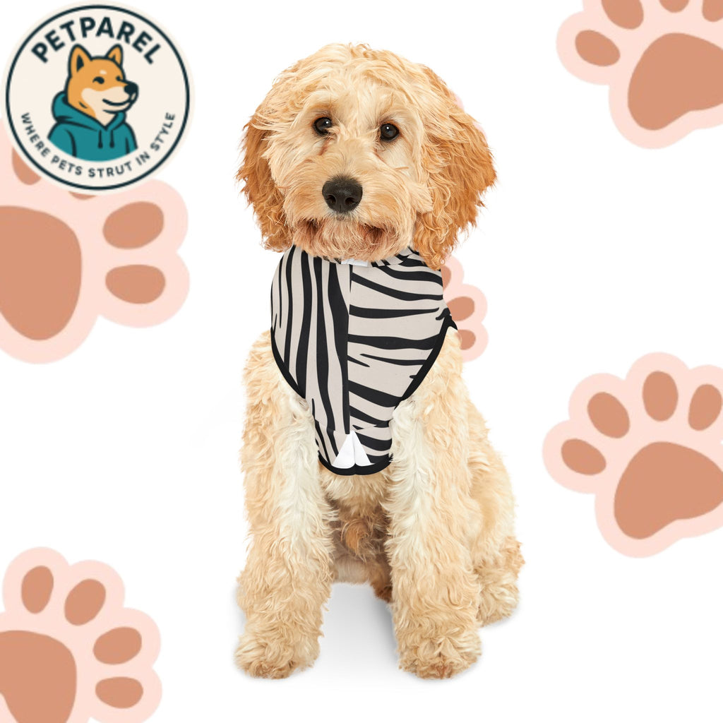 Zebra Print Pet Hoodie, Stylish Dog Sweater for Cold Weather, Cute Animal Apparel, Perfect for Pets, Pet Gift for Holidays