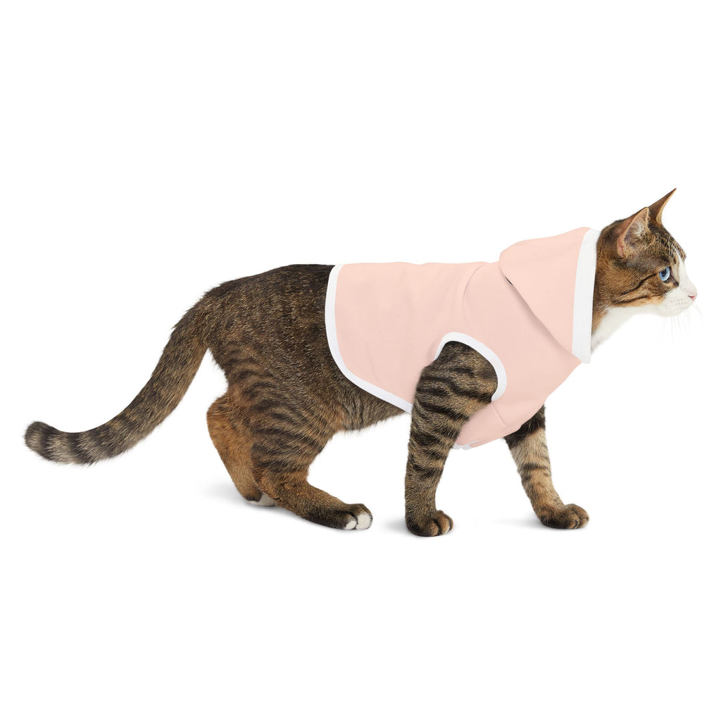 Cute Peach Pink Pet Hoodie for Cozy Fashion, Dog Hoodie, Cat Hoodie, Warm Pet Wear, Pet Apparel, Winter Essentials
