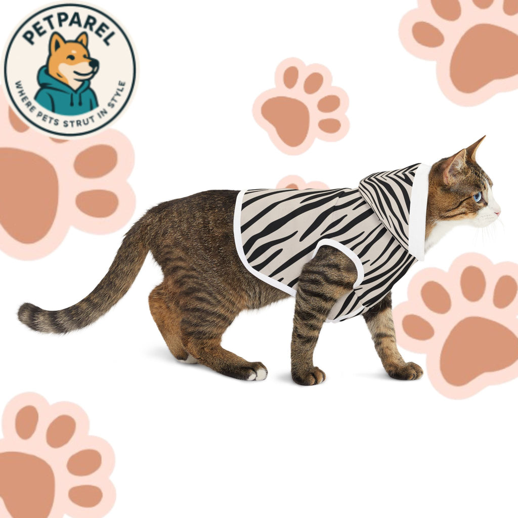 Zebra Print Pet Hoodie, Stylish Dog Sweater for Cold Weather, Cute Animal Apparel, Perfect for Pets, Pet Gift for Holidays