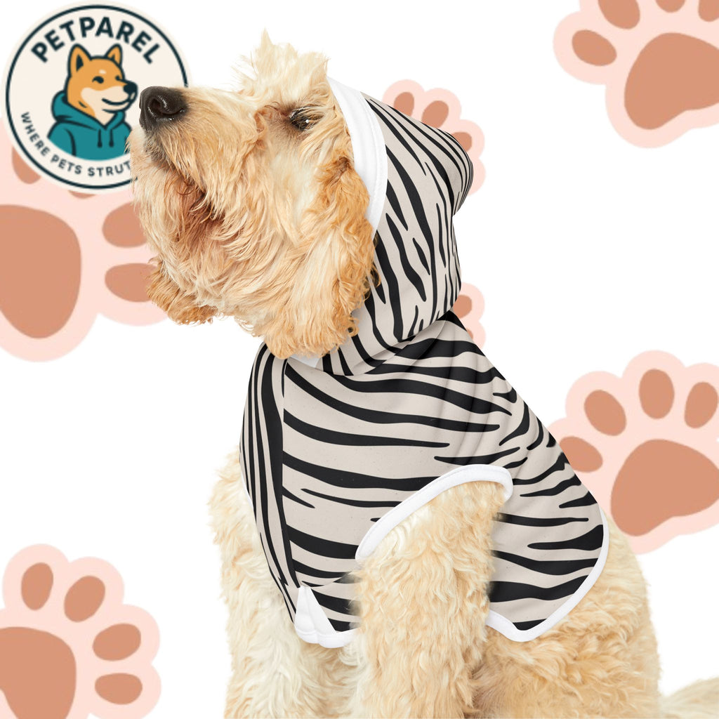 Zebra Print Pet Hoodie, Stylish Dog Sweater for Cold Weather, Cute Animal Apparel, Perfect for Pets, Pet Gift for Holidays